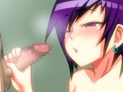 Anime Handjob - Purple Hair Hotty