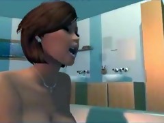 Damn it... Mom's in the bathtub?!?